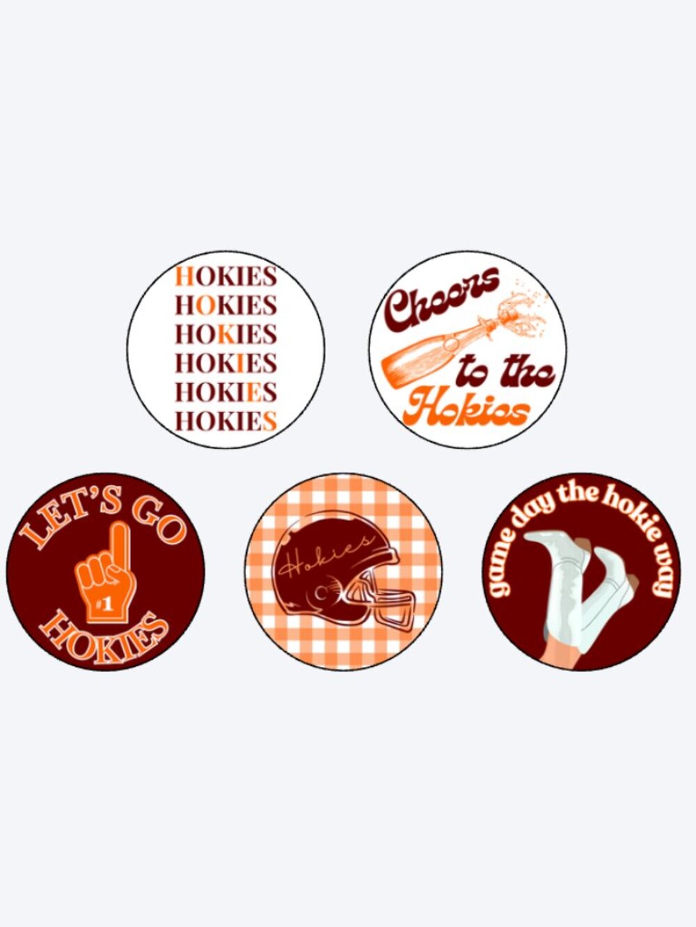 5 VT GAME DAY PINS
